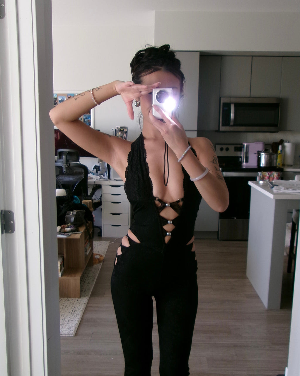 Black Lace Jumpsuit (Size XS)