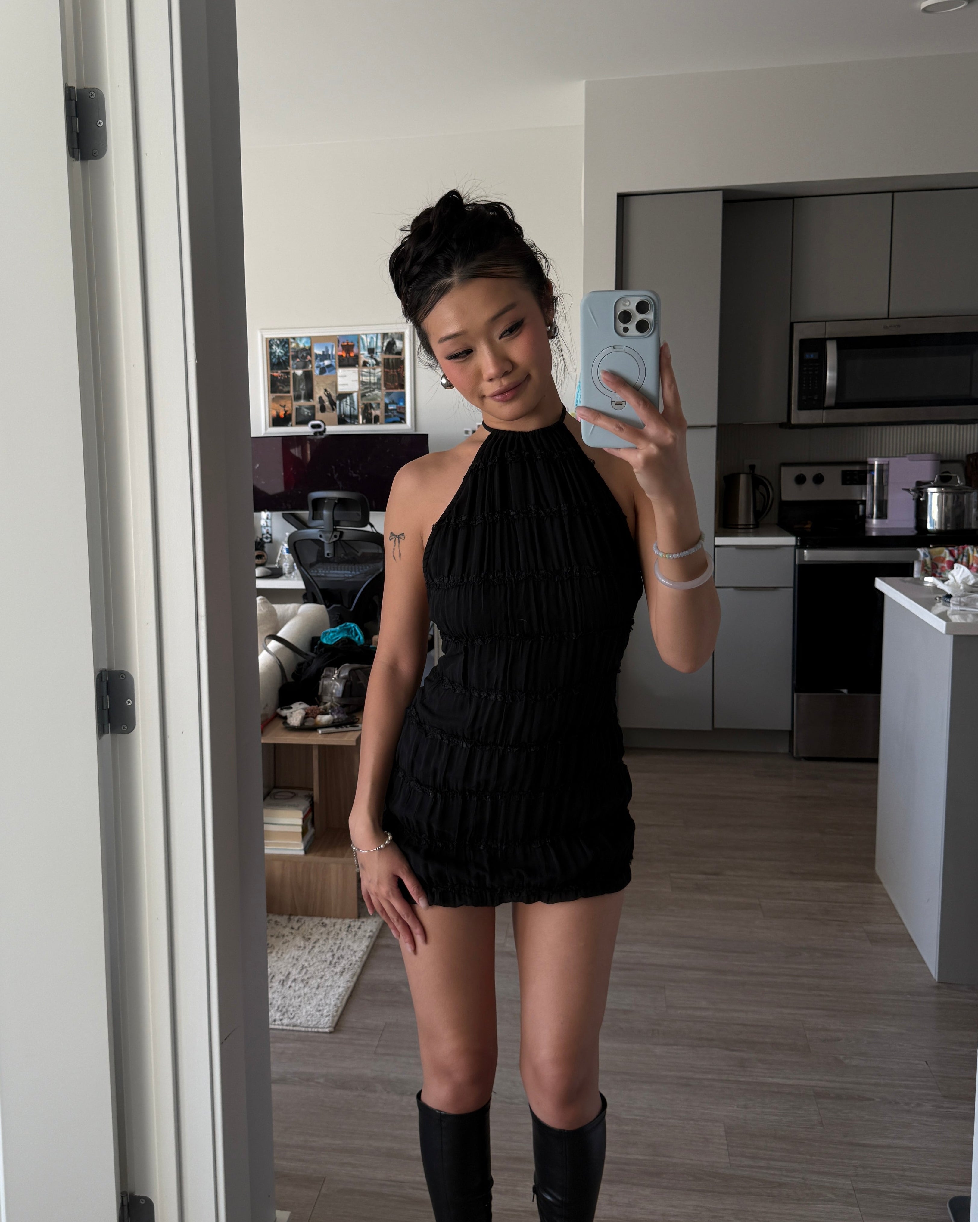 Black Halter Dress (Size XS)