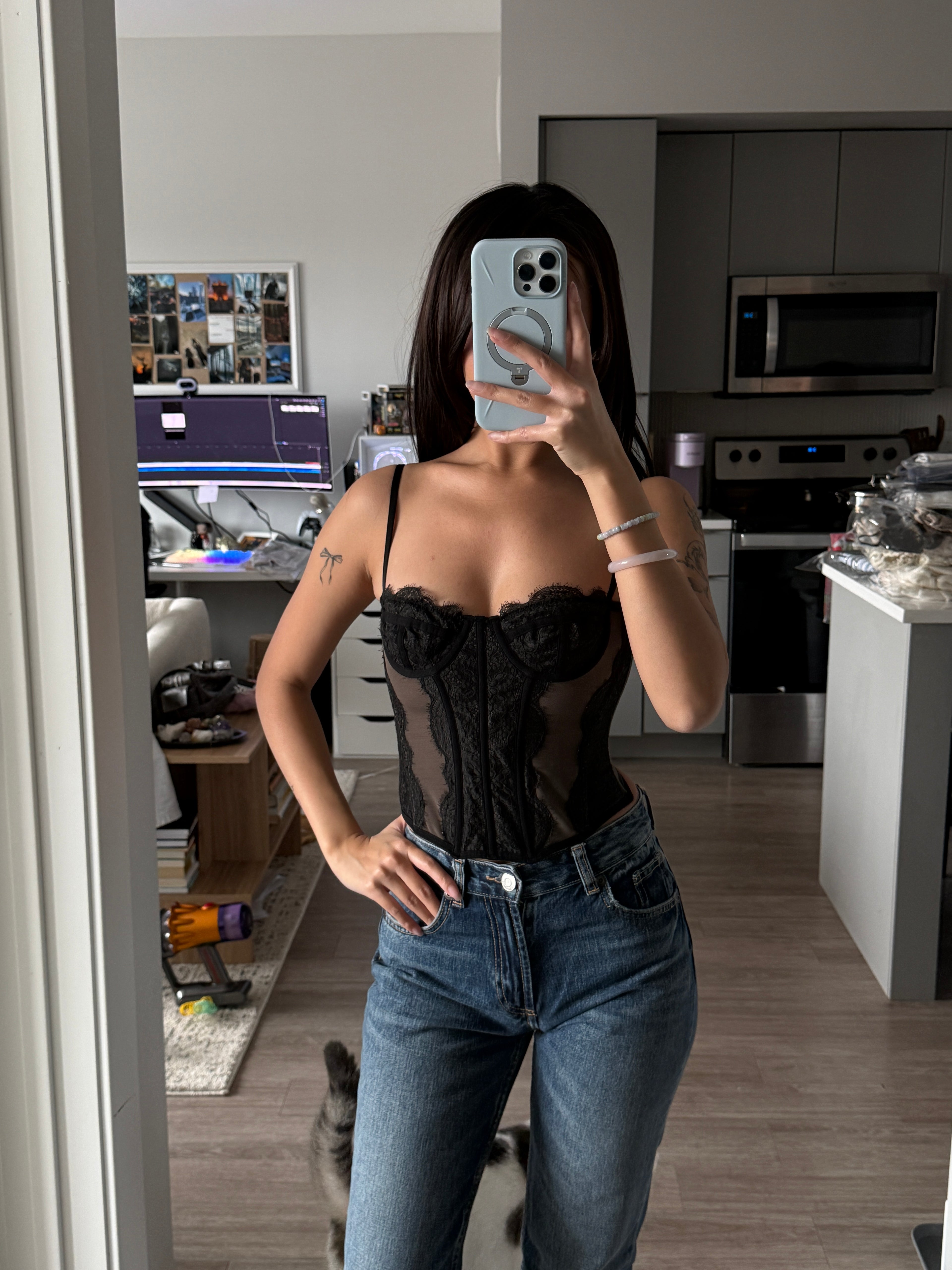 Black Lace Corset (Size S)